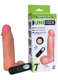 Фаллическая насадка Харнесс UNICOCK 7  с вибрацией - 19 см. - LOVETOY (А-Полимер) - купить с доставкой в Невинномысске