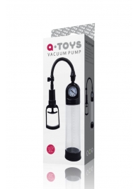Чёрная вакуумная помпа A-toys с манометром и прозрачной колбой - A-toys - в Невинномысске купить с доставкой