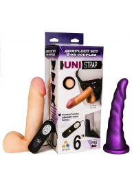 Вибрострапон с двумя насадками UniStrap - 18 и 18 см. - LOVETOY (А-Полимер) - купить с доставкой в Невинномысске