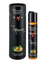 Массажное масло с ароматом экзотических фруктов Huile de Massage Gourmande Fruits Exotiques - 59 мл. - Plaisir Secret - купить с доставкой в Невинномысске