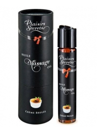 Массажное масло с ароматом крем брюле Huile de Massage Gourmande Creme Brulée - 59 мл. - Plaisir Secret - купить с доставкой в Невинномысске