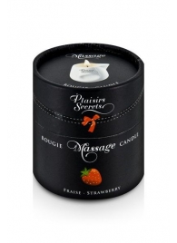 Массажная свеча с ароматом клубники Bougie de Massage Gourmande Fraise - 80 мл. - Plaisir Secret - купить с доставкой в Невинномысске