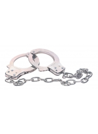 Наручники из металла с длинной цепочкой CHROME HANDCUFFS METAL HANDCUFFS W. KEY - NMC - купить с доставкой в Невинномысске