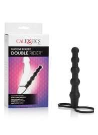 Насадка на пенис для двойного проникновения Silicone Beaded Double Rider - 14 см. - California Exotic Novelties - в Невинномысске купить с доставкой