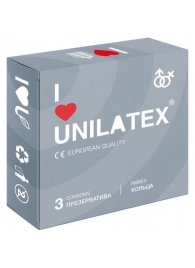 Презервативы с рёбрами Unilatex Ribbed - 3 шт. - Unilatex - купить с доставкой в Невинномысске