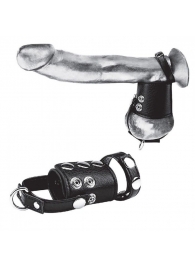 Кольцо на член и мошонку Cock Ring With 2  Ball Stretcher And Optional Weight Ring - BlueLine - в Невинномысске купить с доставкой