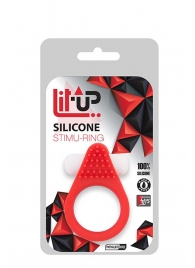 Красное эрекционное кольцо LIT-UP SILICONE STIMU RING 1 RED - Dream Toys - в Невинномысске купить с доставкой