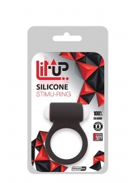 Чёрное эрекционное виброкольцо LIT-UP SILICONE STIMU RING 3 BLACK - Dream Toys - в Невинномысске купить с доставкой