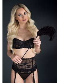 Стек с большим чёрным пером Large Feather Tickler - 65 см. - Blush Novelties - купить с доставкой в Невинномысске