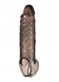 Дымчатая фаллическая насадка с подхватом и закрытой головкой - 16,2 см. - ToyFa - в Невинномысске купить с доставкой