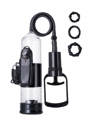 Вакуумная помпа A-toys с вибропулей и эрекционными кольцами - A-toys - в Невинномысске купить с доставкой