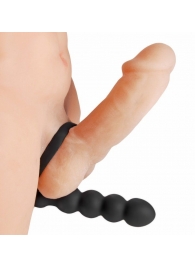 Насадка для двойного проникновения Double Fun Cock Ring with Double Penetration Vibe - XR Brands - в Невинномысске купить с доставкой