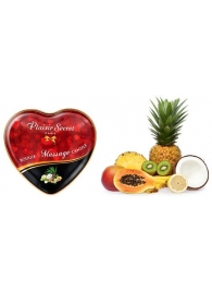 Массажная свеча с ароматом экзотических фруктов Bougie Massage Candle - 35 мл. - Plaisir Secret - купить с доставкой в Невинномысске