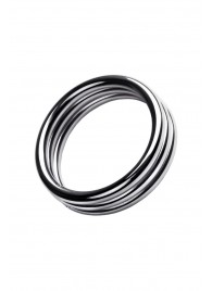 Металлическое эрекционное кольцо с рёбрышками размера L - ToyFa - в Невинномысске купить с доставкой