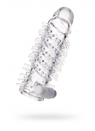 Насадка на пенис TOYFA A-Toys с вибропулей и шипами - 13,4 см. - A-toys - в Невинномысске купить с доставкой