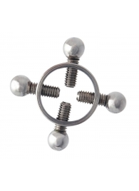 Серебристые зажимы для сосков на винтах - ToyFa - купить с доставкой в Невинномысске