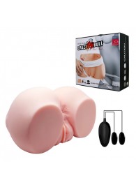 Телесный мастурбатор с двумя любовными тоннелями и вибрацией - Baile - в Невинномысске купить с доставкой
