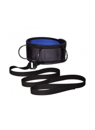 Чёрно-синий неопреновый ошейник с поводком - Sitabella - купить с доставкой в Невинномысске
