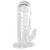 Прозрачная гелевая насадка с клиторальным отростком - 13 см. - Toyfa Basic - в Невинномысске купить с доставкой
