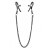 Черные зажимы на соски на цепочке BLAZE DELUXE NIPPLE CLAMPS - Dream Toys - купить с доставкой в Невинномысске