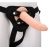 Телесный страпон на черных трусиках STRAP ON REAL DILDO - 20 см. - Dream Toys - купить с доставкой в Невинномысске