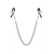 Зажимы для сосков с фиолетовой цепочкой Sweet Caress Nipple Chain - Sweet Caress - купить с доставкой в Невинномысске