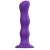 Фиолетовая насадка Strap-On-Me Dildo Geisha Balls size XL - Strap-on-me - купить с доставкой в Невинномысске