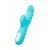 Голубой вибратор-ротатор с клиторальной стимуляцией Merry-Swi - 20,7 см. - JOS