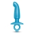 Голубая анальная пробка для массажа простаты Hither Silicone Prostate Plug - 14,3 см. - b-Vibe - в Невинномысске купить с доставкой