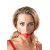 Силиконовый кляп-шар на чёрных ремешках Red Gag silicone - Orion - купить с доставкой в Невинномысске