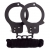 Чёрные наручники из листового металла в комплекте с веревкой BONDX METAL CUFFS LOVE ROPE SET - Dream Toys - купить с доставкой в Невинномысске