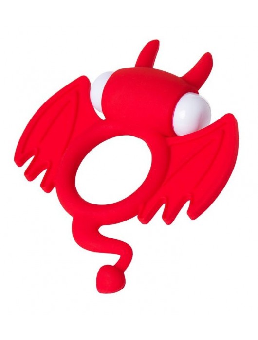 Красное эрекционное кольцо на пенис JOS COCKY DEVIL - JOS - в Невинномысске купить с доставкой