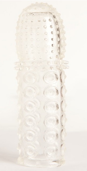 Прозрачная закрытая гелевая насадка - 13,5 см. - Toyfa Basic - в Невинномысске купить с доставкой