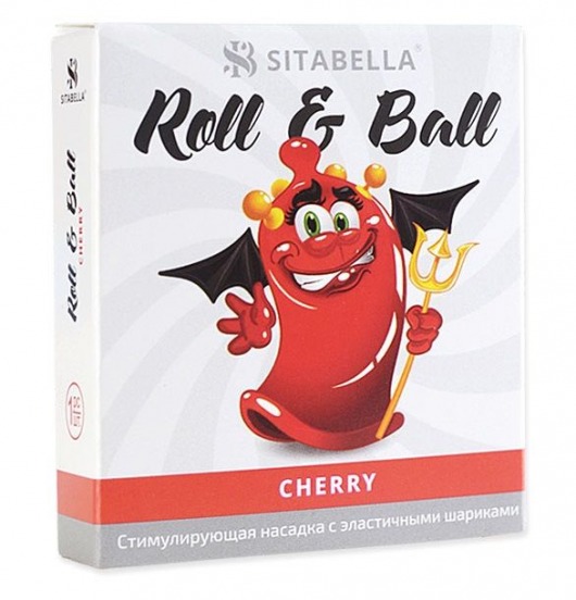 Стимулирующий презерватив-насадка Roll   Ball Cherry - Sitabella - купить с доставкой в Невинномысске