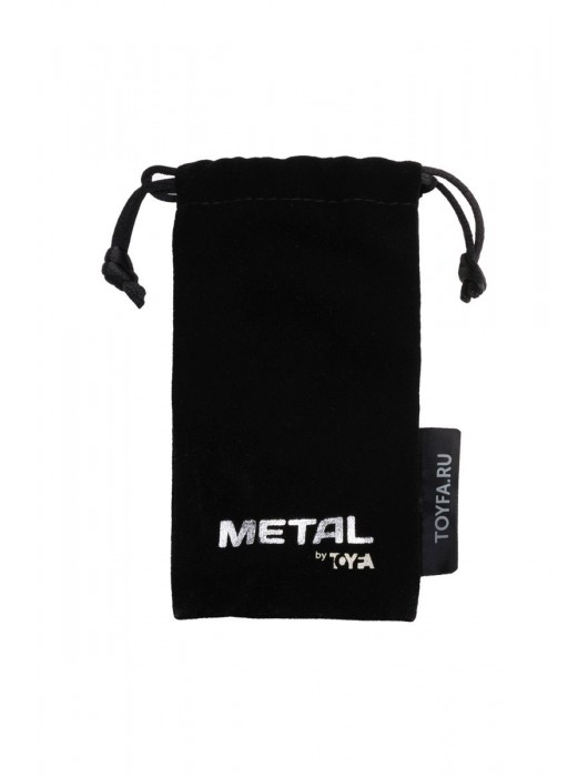 Серебристая коническая анальная пробка с красным кристаллом - 8 см. - ToyFa - купить с доставкой в Невинномысске