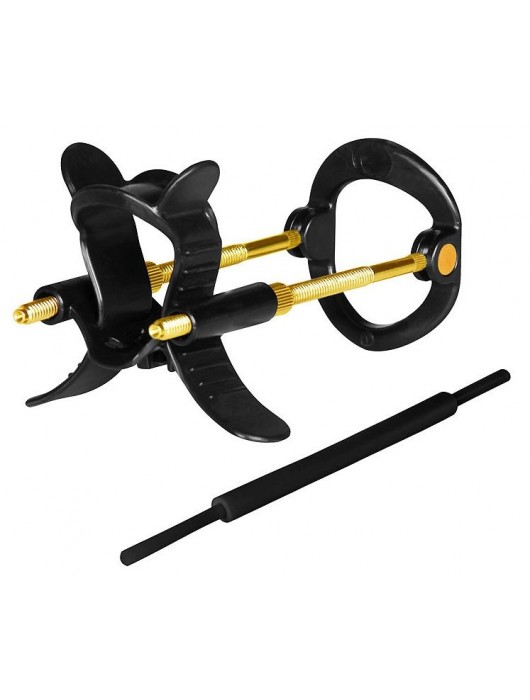 Черно-золотистый экстендер для пениса Sex Expert - Sex Expert - в Невинномысске купить с доставкой