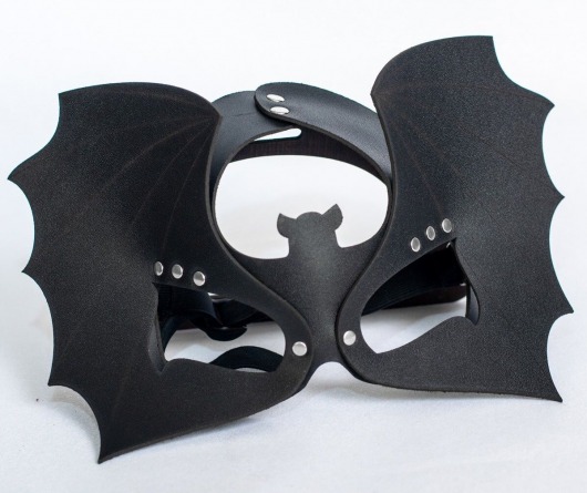 Черная кожаная маска на глаза  Летучая мышь - Sitabella - купить с доставкой в Невинномысске