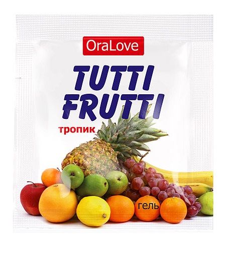 Пробник гель-смазки Tutti-frutti со вкусом тропических фруктов - 4 гр. - Биоритм - купить с доставкой в Невинномысске