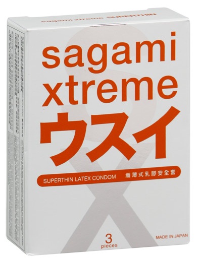 Ультратонкие презервативы Sagami Xtreme SUPERTHIN - 3 шт. - Sagami - купить с доставкой в Невинномысске