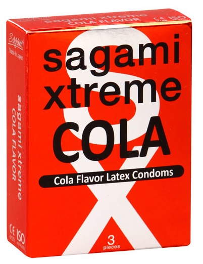 Ароматизированные презервативы Sagami Xtreme COLA - 3 шт. - Sagami - купить с доставкой в Невинномысске