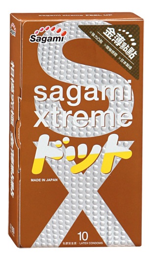 Презервативы Sagami Xtreme FEEL UP с точечной текстурой и линиями прилегания - 10 шт. - Sagami - купить с доставкой в Невинномысске