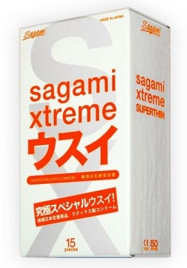 Ультратонкие презервативы Sagami Xtreme SUPERTHIN - 15 шт. - Sagami - купить с доставкой в Невинномысске