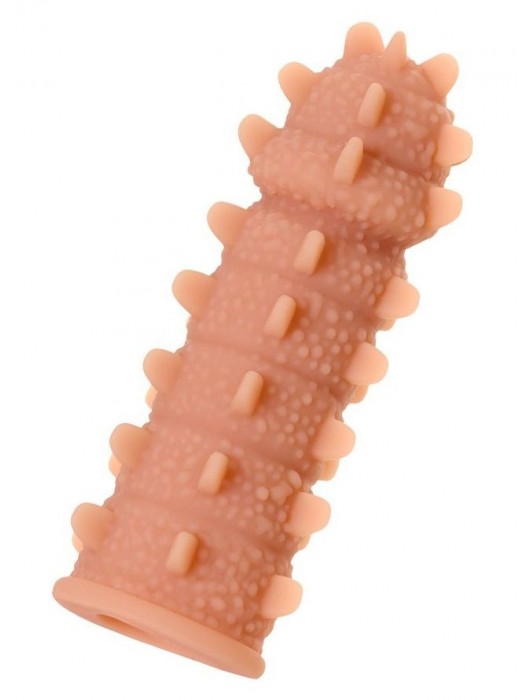 Телесная реалистичная насадка KOKOS Extreme Sleeve 04 с дополнительной стимуляцией - 12,7 см. - KOKOS - в Невинномысске купить с доставкой