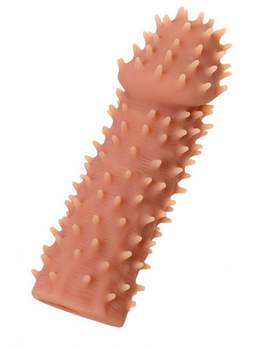 Телесная реалистичная насадка KOKOS Extreme Sleeve 07 с дополнительной стимуляцией - 12,7 см. - KOKOS - в Невинномысске купить с доставкой