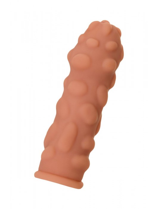 Телесная реалистичная насадка KOKOS Extreme Sleeve 11 с дополнительной стимуляцией - 12,7 см. - KOKOS - в Невинномысске купить с доставкой