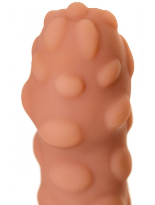 Телесная реалистичная насадка KOKOS Extreme Sleeve 11 с дополнительной стимуляцией - 12,7 см. - KOKOS - в Невинномысске купить с доставкой