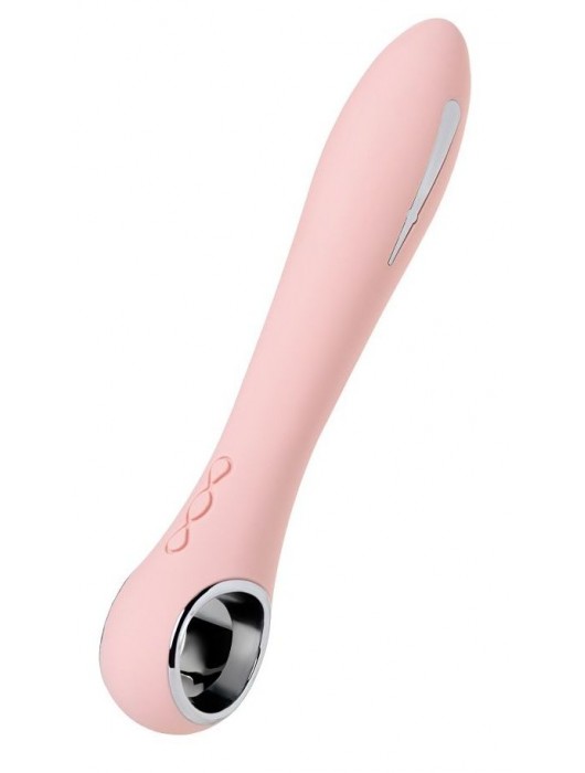 Розовый силиконовый вибратор с электростимуляцией GALVANI VIBE - 21 см. - ToyFa - купить с доставкой в Невинномысске