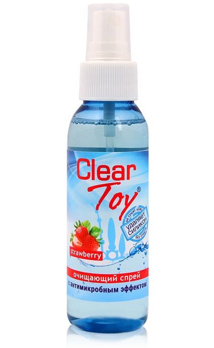 Очищающий спрей для игрушек CLEAR TOY Strawberry - 100 мл. - Биоритм - купить с доставкой в Невинномысске