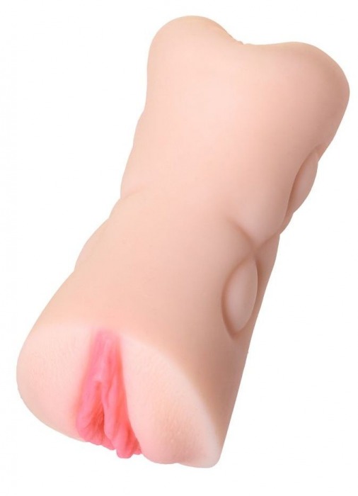 Телесный двусторонний мастурбатор Rich Fruit - вагина и анус - ToyFa - в Невинномысске купить с доставкой