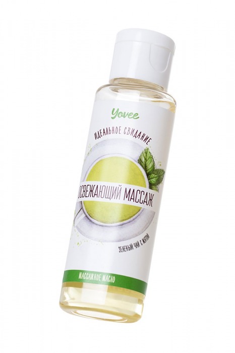Масло для массажа «Освежающий массаж» с ароматом зеленого чая и мяты - 50 мл. - ToyFa - купить с доставкой в Невинномысске